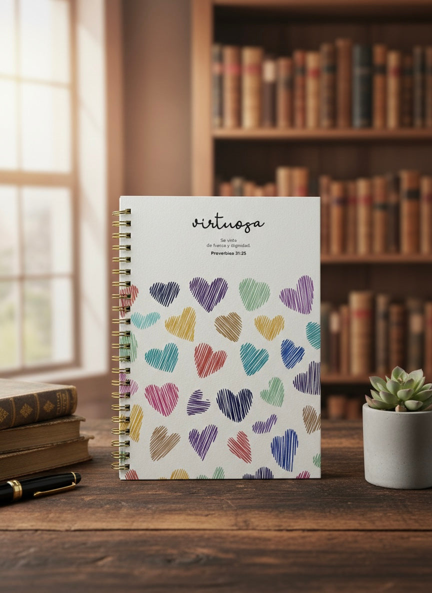 Libreta con mensaje.