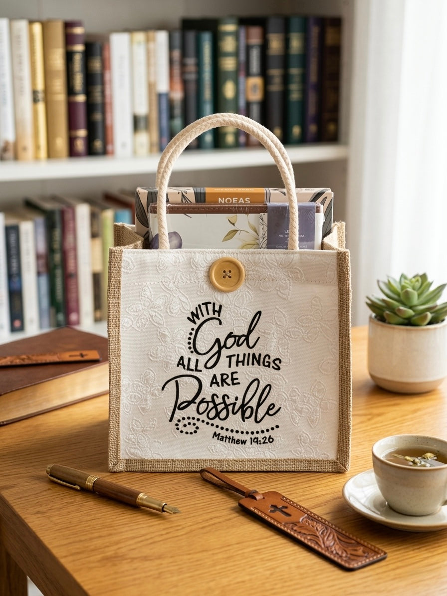 Bolso S “With God all things…”