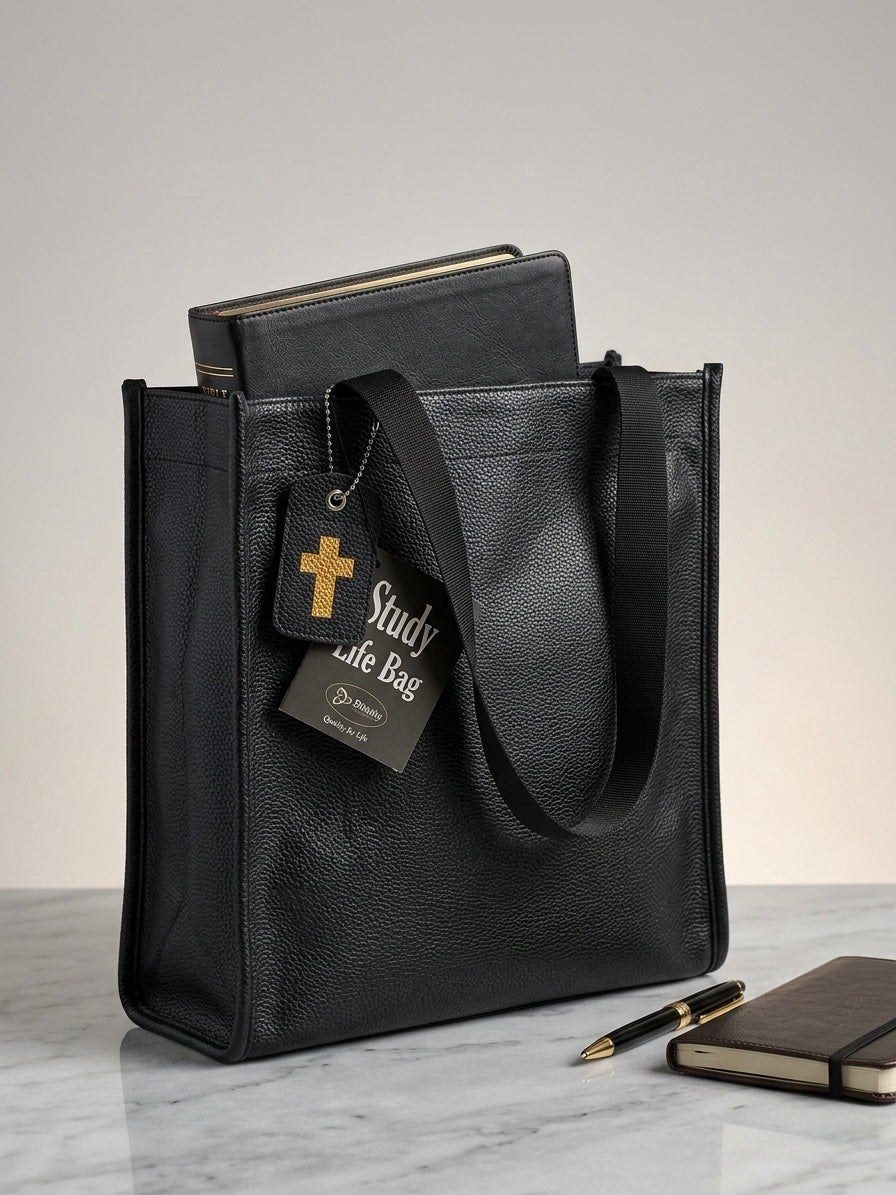 Espacioso Bolso Negro - Imitación de Piel