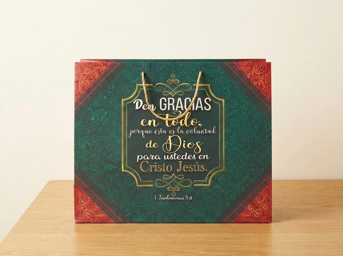 Bolsa de regalo grande - “Den gracias en todo…”
