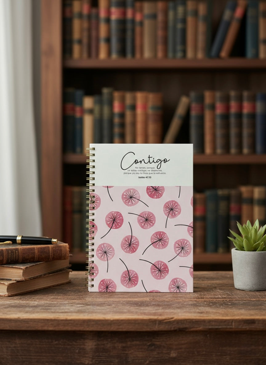 Libreta con mensaje.