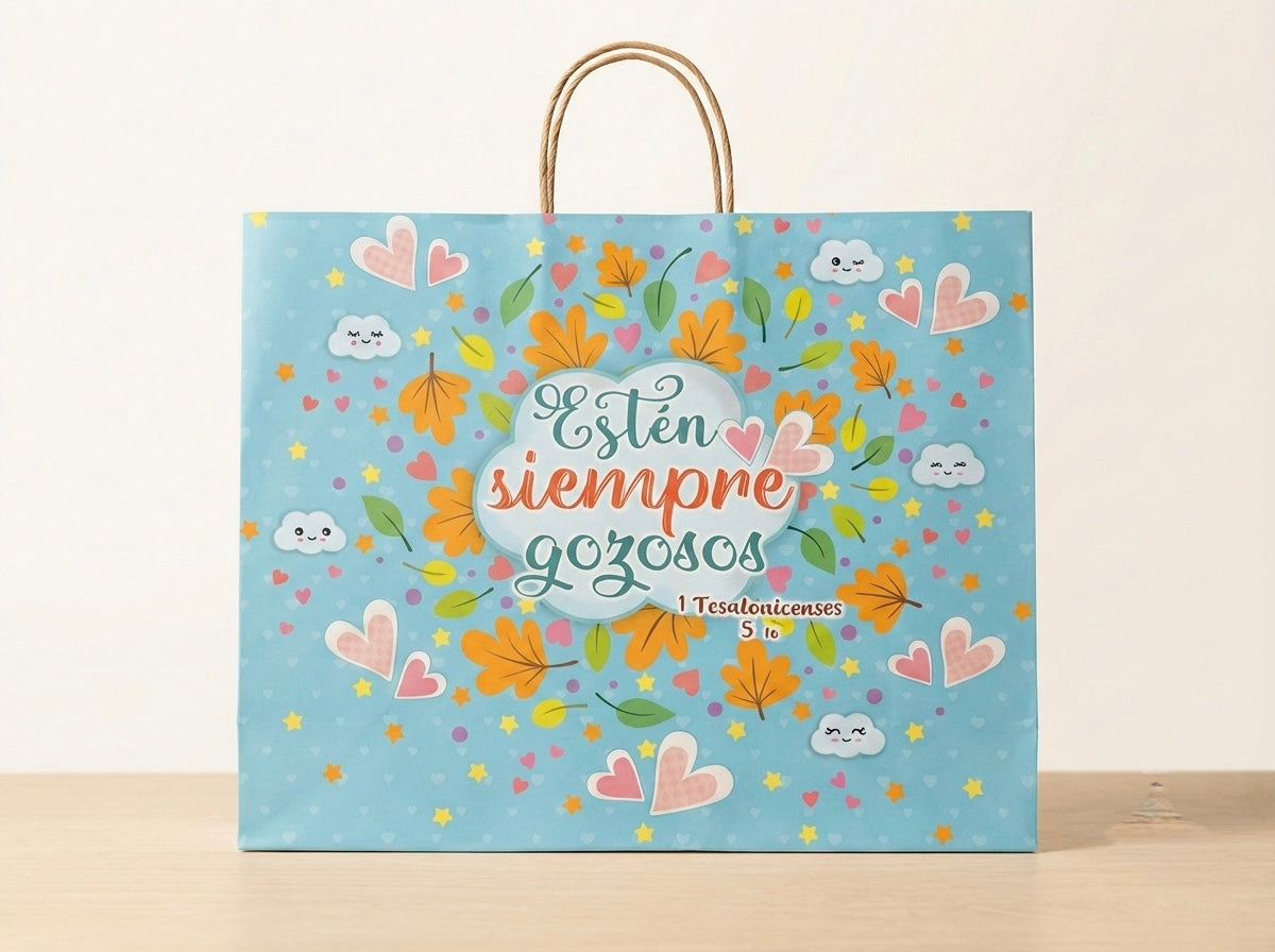 Bolsa de regalo grande - “Estén siempre gozosos…”