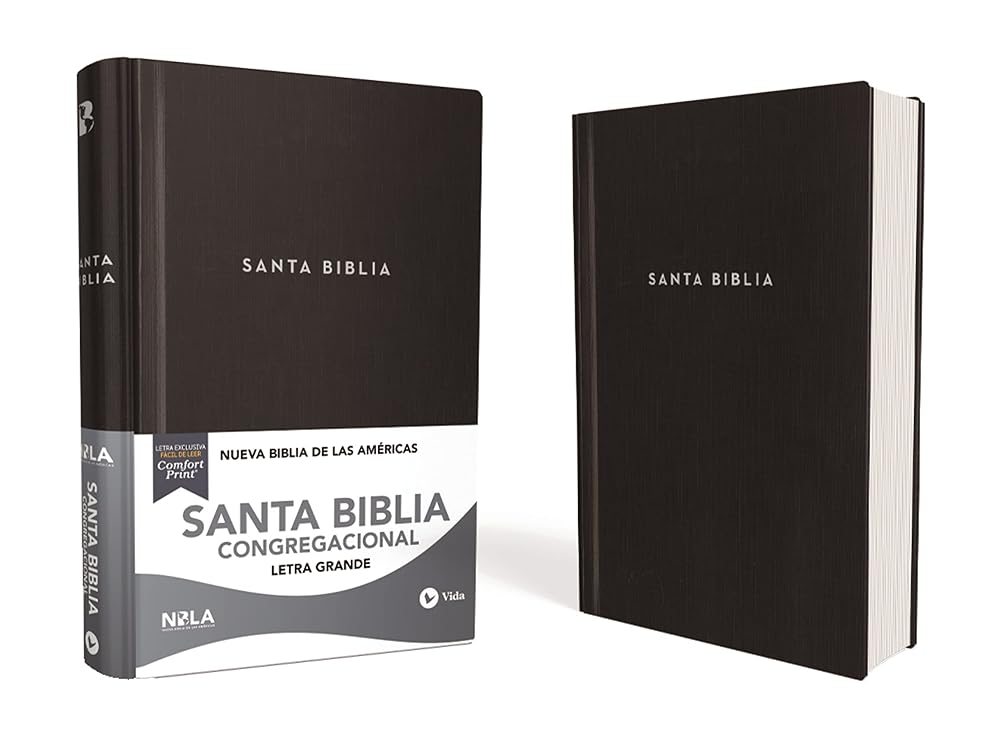 NBLA, Santa Biblia, Congregacional, Tapa dura, Negro, Comfort Print (Spanish Edition) cover image