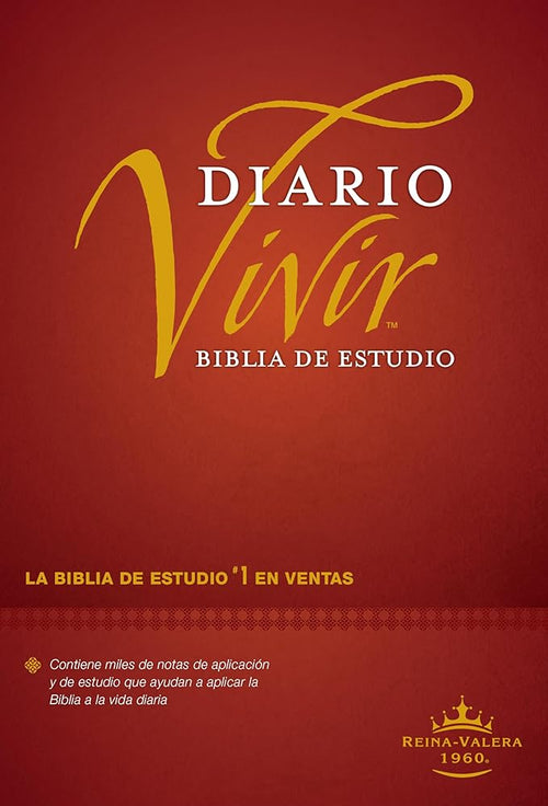 Biblia de estudio del diario vivir RVR60 (Tapa dura, Vino tinto, Letra Roja) (Spanish Edition) cover image