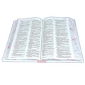 Biblia RVR 1960 Letra Grande 12.5 puntos Tamaño Manual Tapa Dura con Elástico Flores Rosado cover image