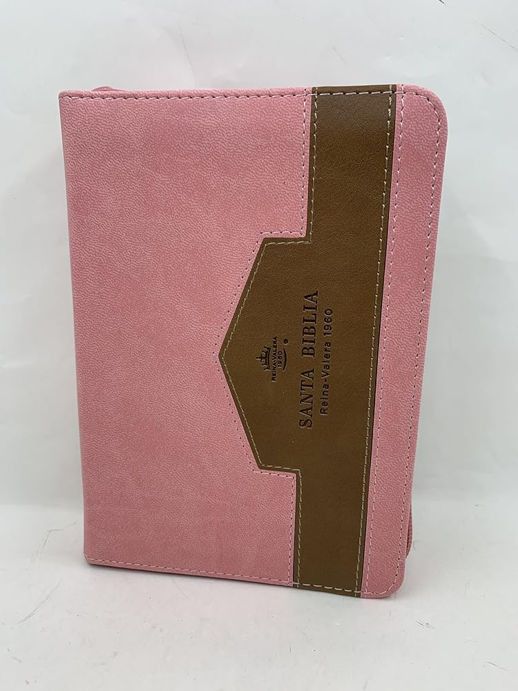 Biblia de Bolsillo con Cierre Reina valera 1960 imit piel rosa/café con índice 8 puntos cover image