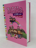 BIBLIA PARA NINAS LETRA GRANDE 10 PUNTOS MI GRAN VIAJE PORTATIL REINA VALERA 1960 ROSA RAYAS TAPA DURA cover image