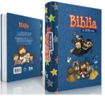 Biblia RVR 1960 para Niños Letra Grande 10 puntos Tapa Dura Azul cover image