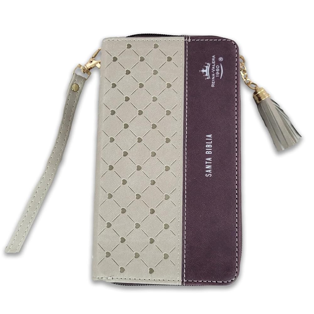 Biblia para Mujeres Estilo Chequera RV1960 imit piel crema cafe con lazo cover image