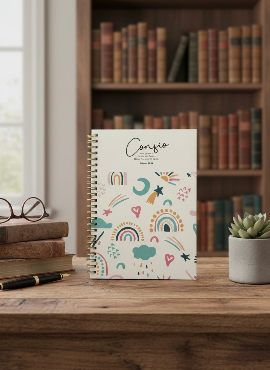 Libreta con mensaje.