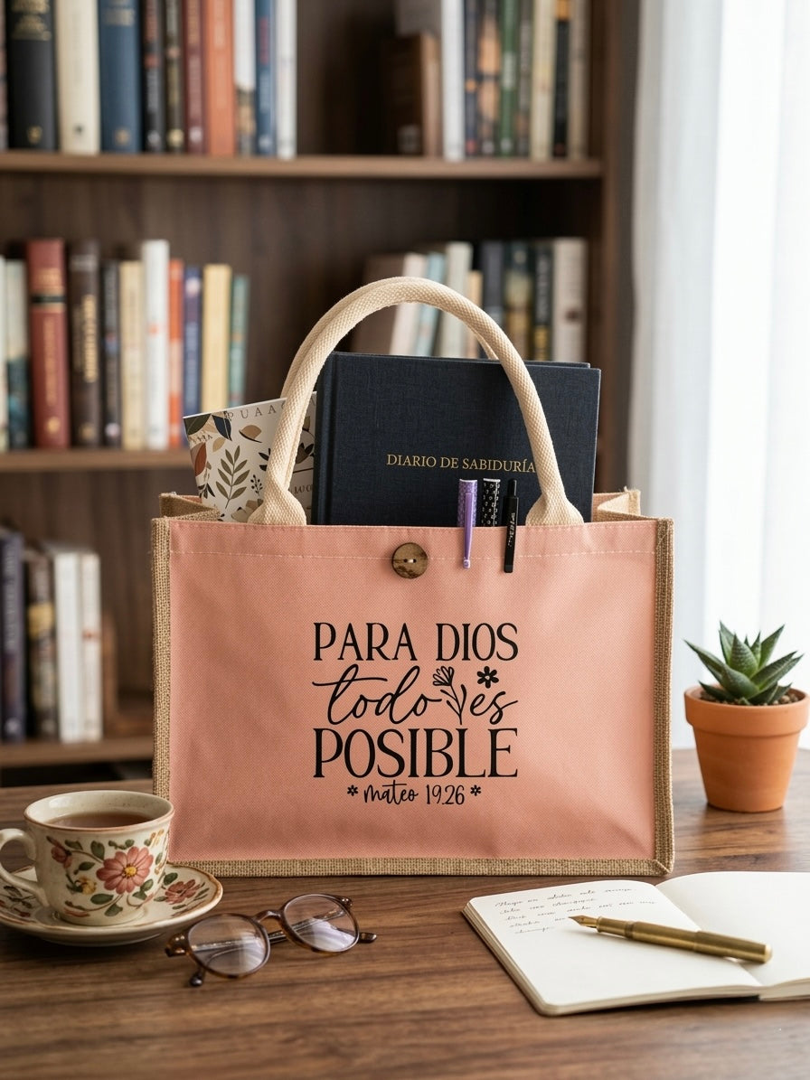 Bolso M “Para Dios todo es Posible”