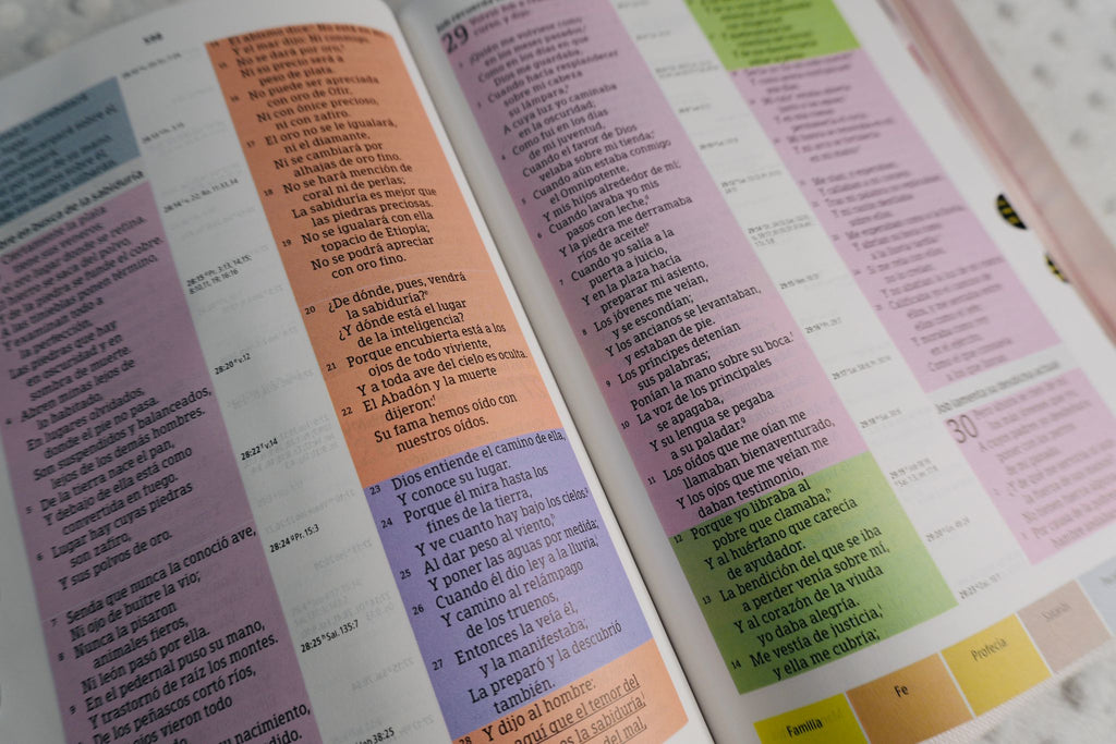 Biblia Reina Valera 1960 de estudio para mujer Arcoiris con Cierre Indice en color blanco con flores Edicion Especial Todo lo puedo en Cristo que me Fortalece Biblia Coleccion Celestial