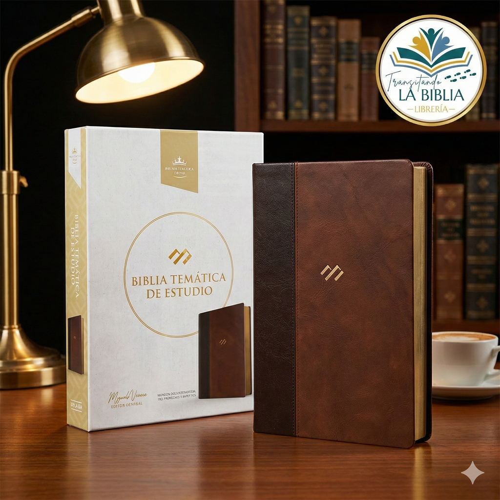 Reina Valera 1960 Biblia temática de estudio, marrón oscuro / RVR 1960 Thematic Study Bible, brown, bonded leather (Spanish Edition)