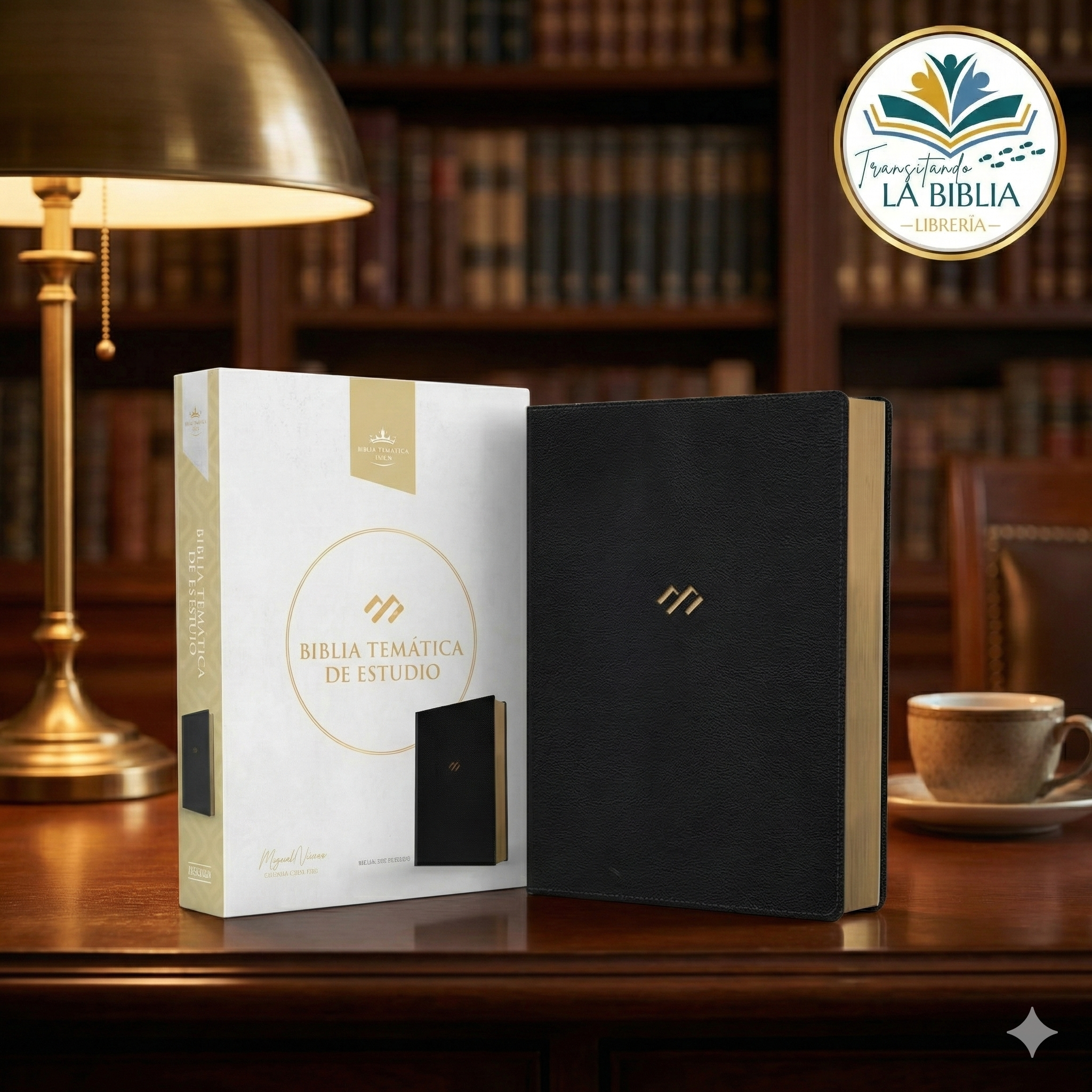 Reina Valera 1960 Biblia temática de estudio, negro, símil piel / RVR 1960 Thematic Study Bible, black leathertouch (Spanish Edition)