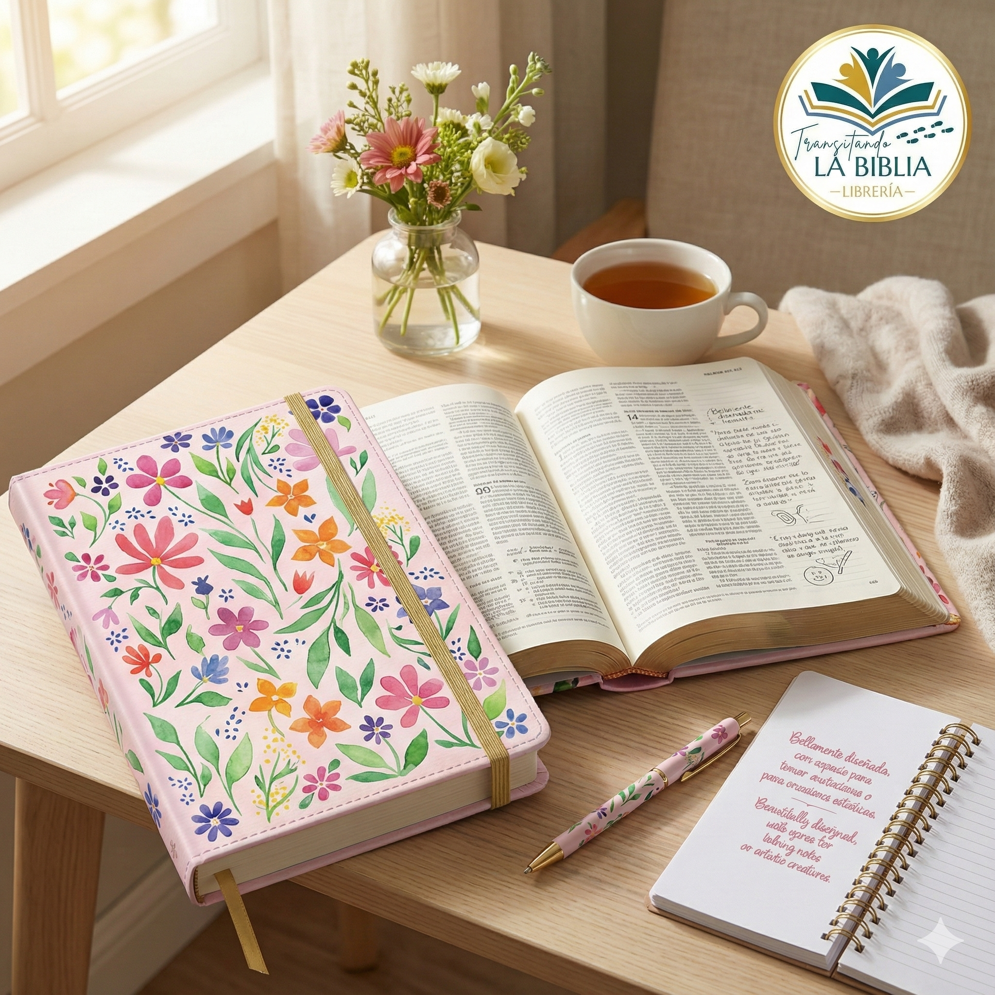 Biblia de Apuntes Tamaño Personal (RVR60), Floreada Tela Impresa - by B&h Español Editorial (Hardcover)