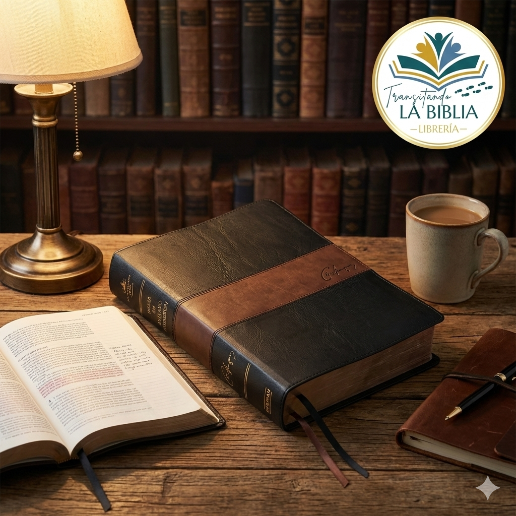 RVR 1960 Biblia de estudio Spurgeon, negro/marrón símil piel (Spanish Edition)