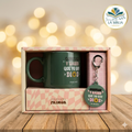 Hermosa Taza y llavero Verde: Confiad y Sabed