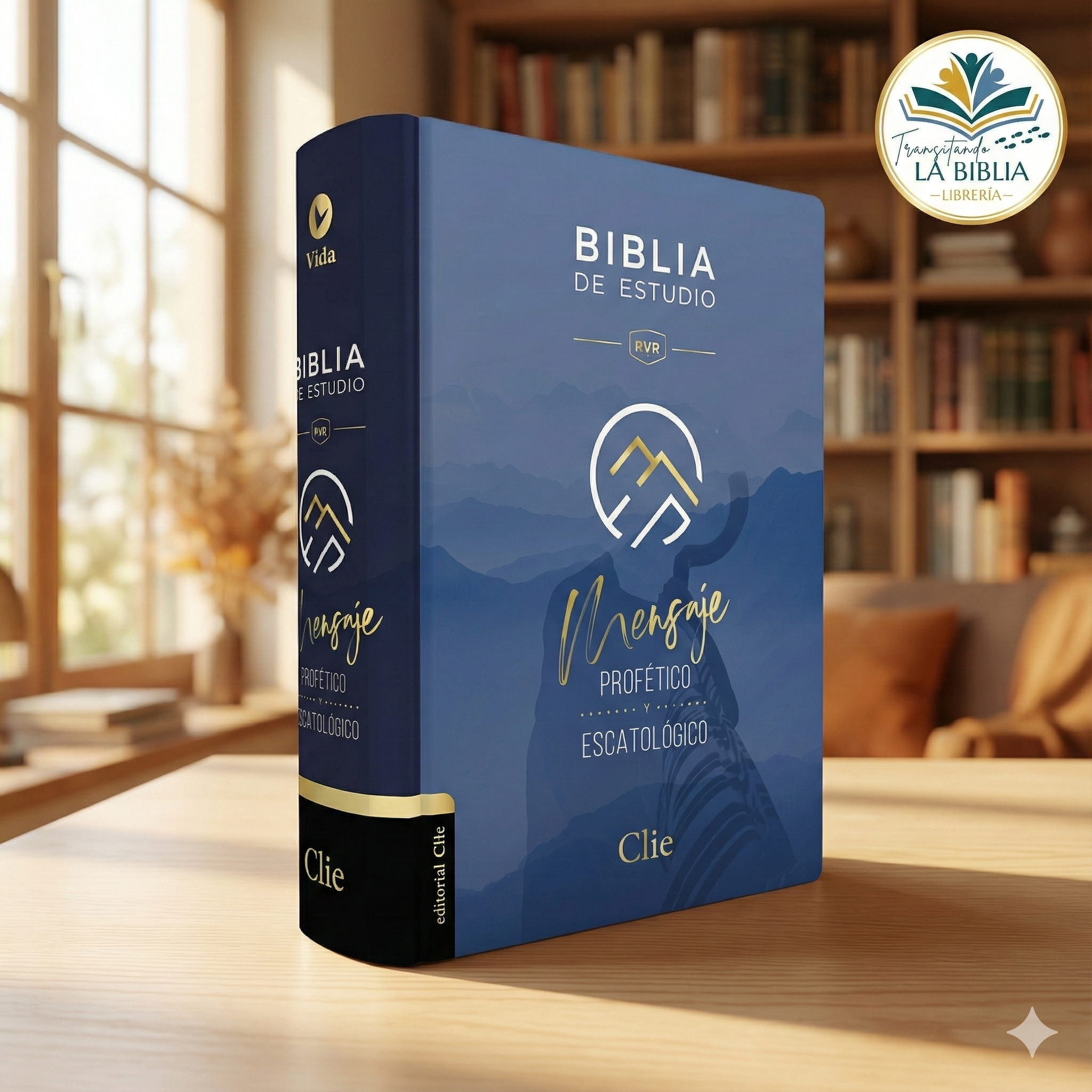 Biblia de Estudio del Mensaje Profético Y Escatológico (RVR60), Tapa Dura, Interior a DOS Colores - by Reina Valera Revisada (Hardcover)