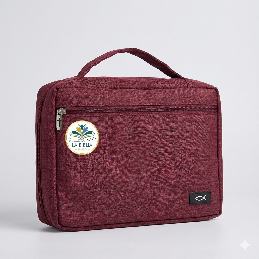 Cover de Biblia de Tela color Cranberry Red - Pequeño