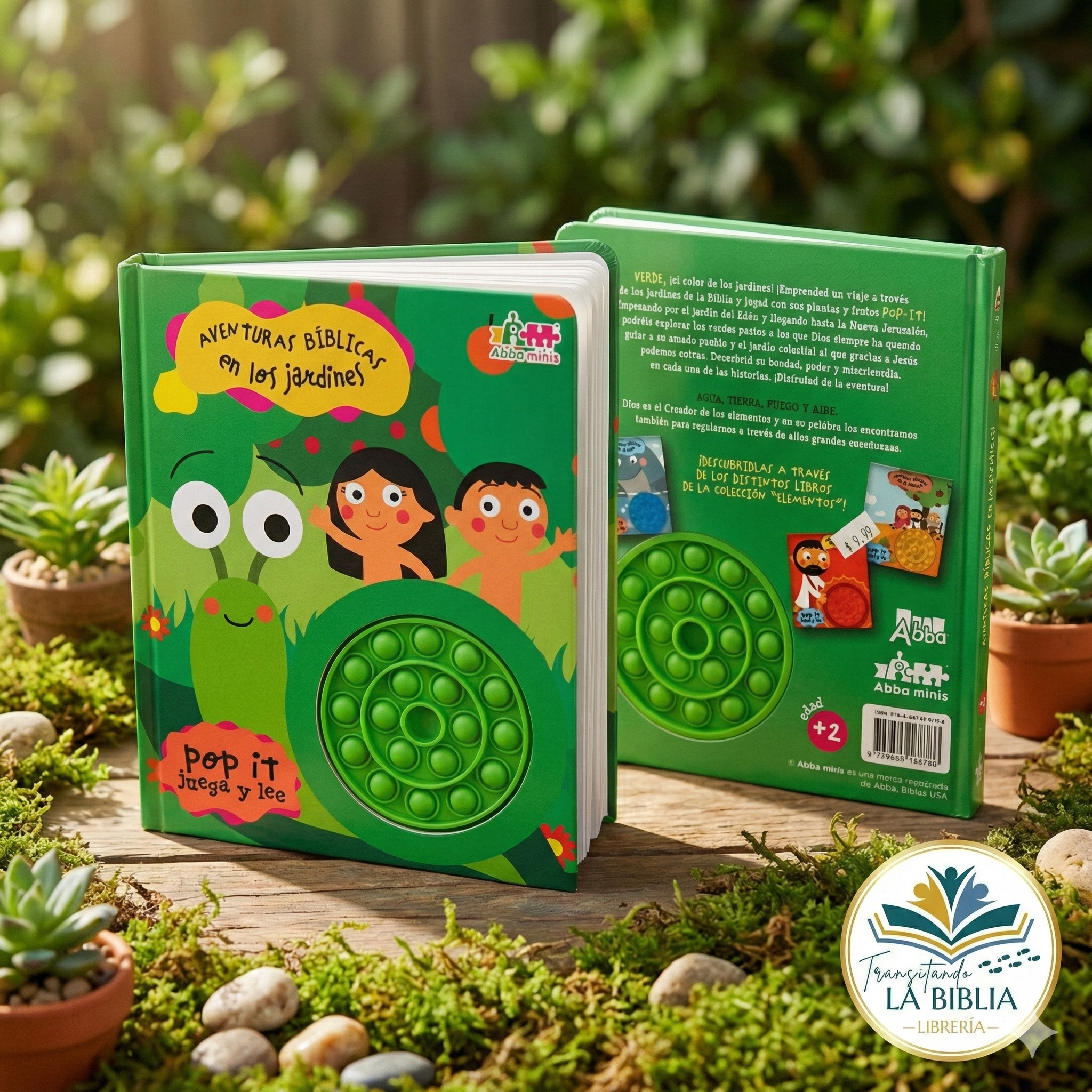 Aventuras bíblicas en los jardines (Libro Pop-It)