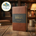 Biblia letra grande 12 puntos - Color madera y negro