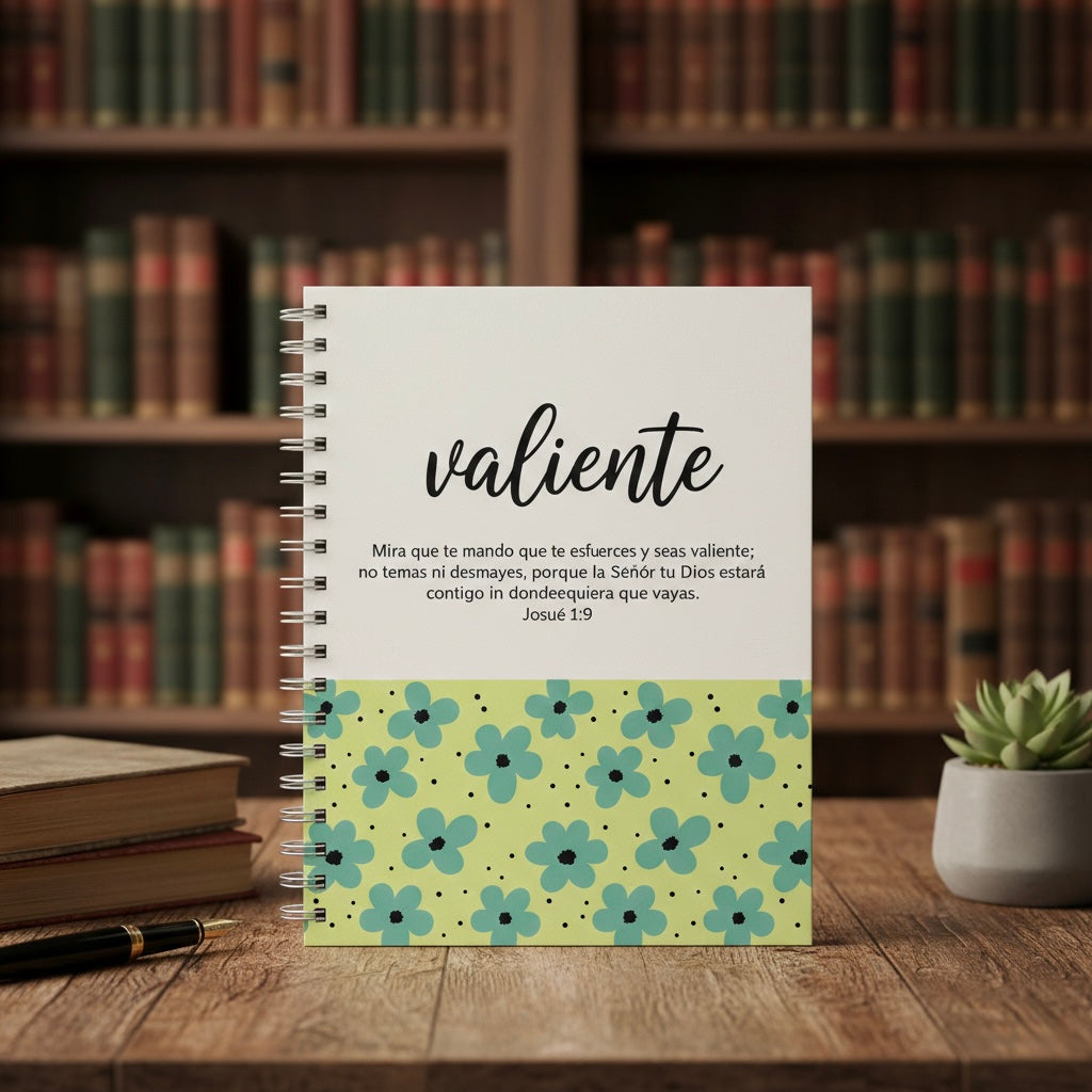 Libreta con mensaje.